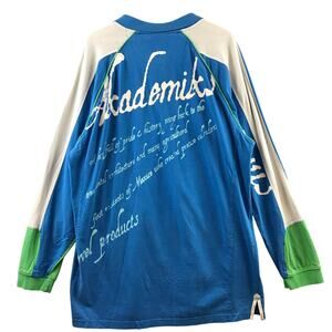 Vintage Akademiks Polo Shirt Men's‎ Size 3XL Long Sleeve Embroidered Heavyweight
